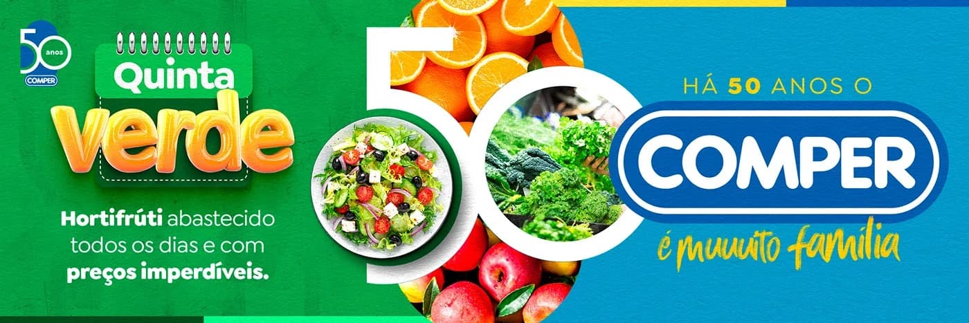 Peça promocional Quinta Verde da campanha 50 anos Comper