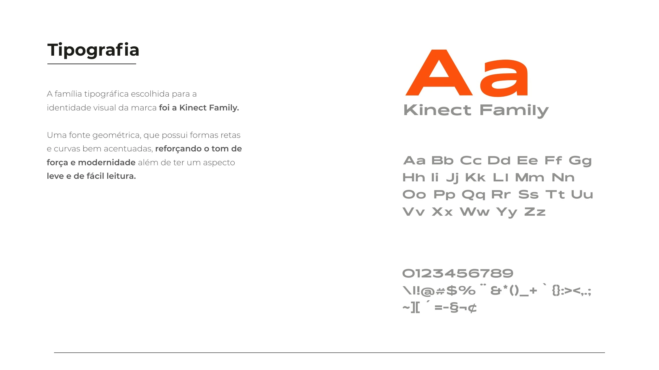 Tipografia Kinect Family da identidade Burn Live Club