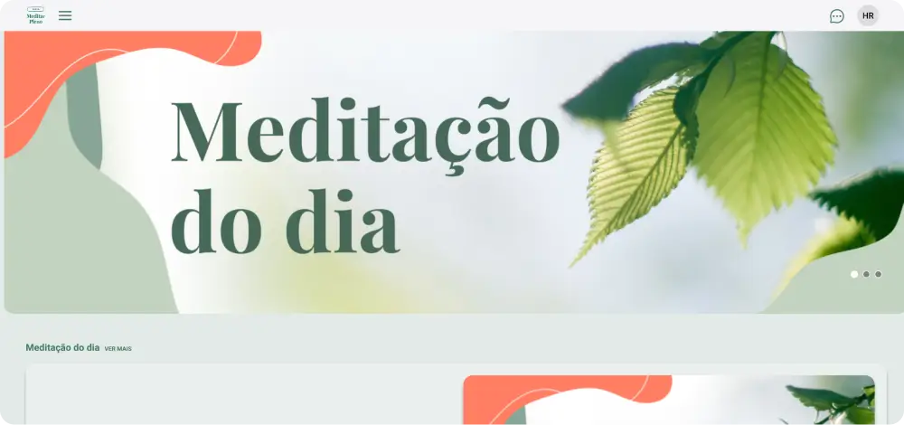 Página inicial da plataforma