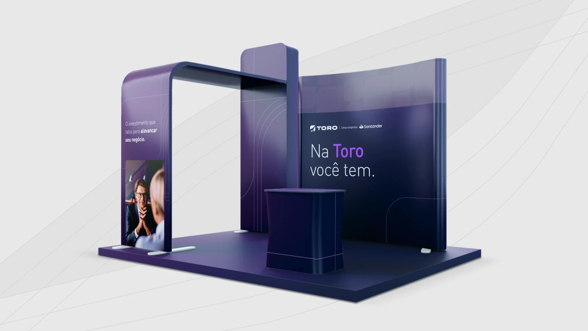 Estande de evento da campanha Cliente Exclusivo Toro Investimentos