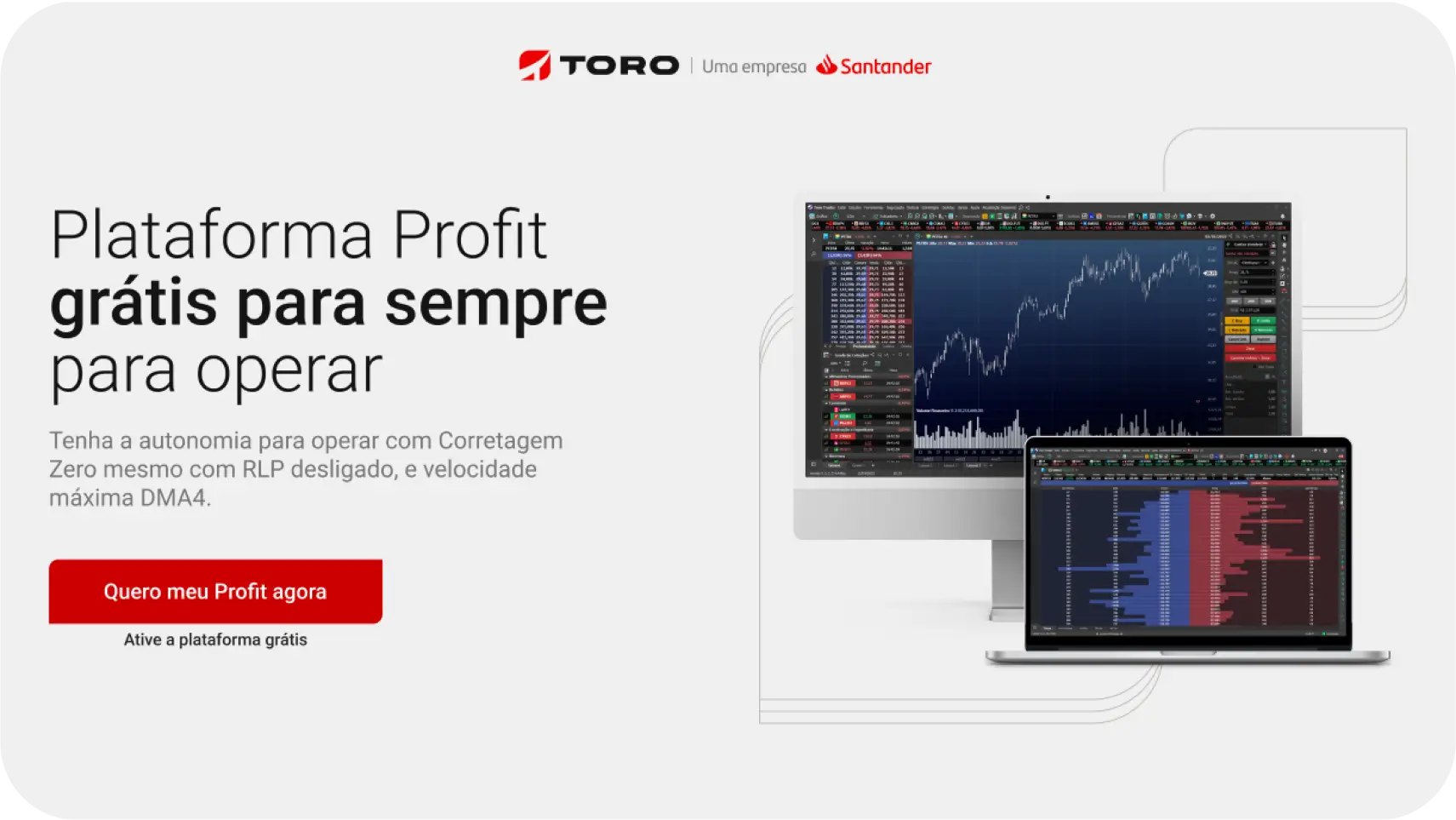 Landing page Profit após a otimização