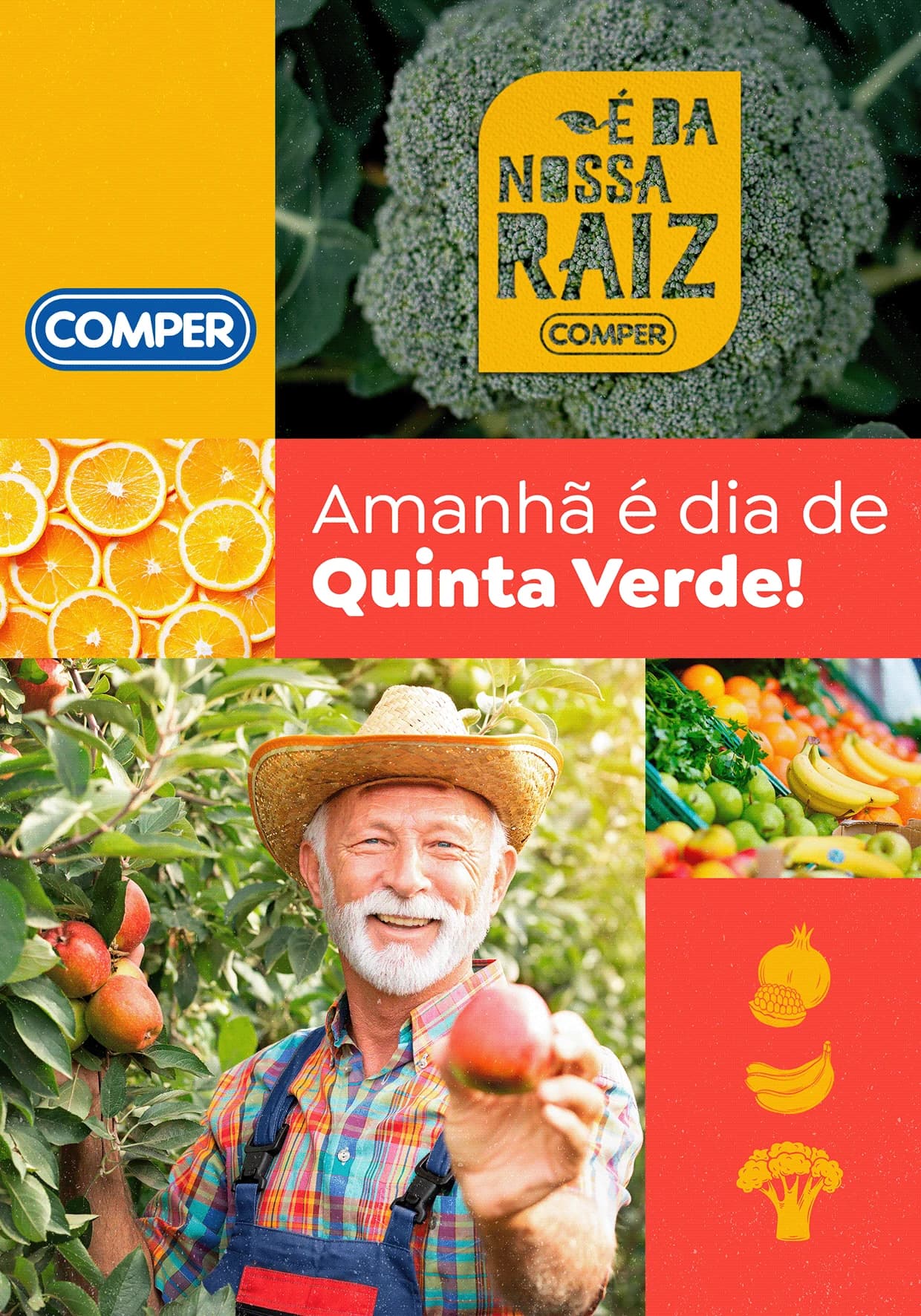 Story Amanhã é dia de Quinta Verde com foto de produtor rural da campanha É da nossa raiz