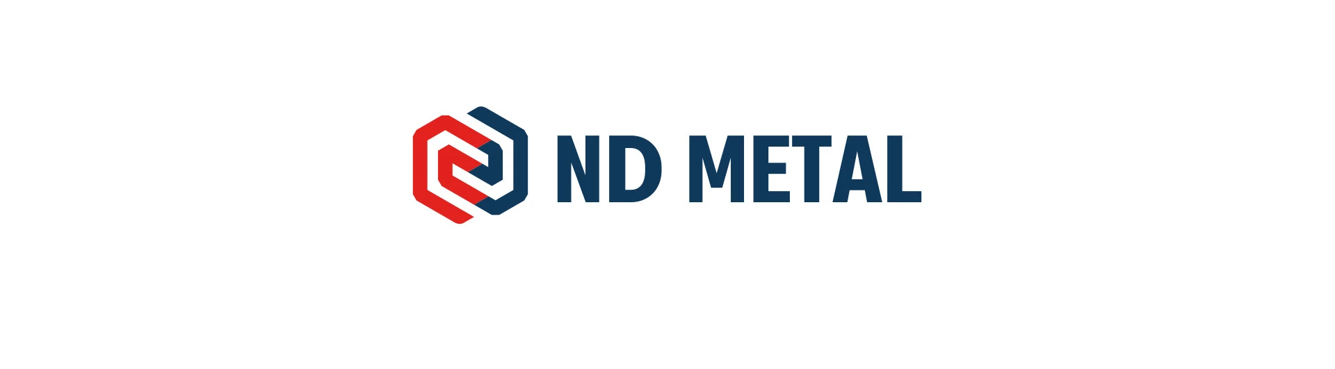 Logotipo ND Metal em versão positiva sobre fundo branco